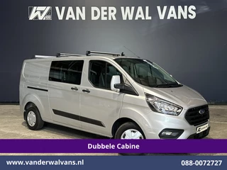 Ford Transit Custom 2.0 TDCI 131pk L2H1 Dubbele Cabine Euro6 Airco | 6-Zits | Camera | Navigatie | Apple Carplay | LED | Cruisecontrol Android Auto, Parkeersensoren, 2800kg Trekhaak, Dakdragers
