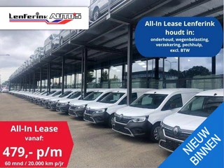 Renault Kangoo 1.5 Blue dCi 95 pk Autorijden zonder zorgen Lenferink's ALL-IN Lease deal va 479,- ex BTW p/mnd