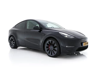 Tesla Model Y Performance AWD 75 kWh {SOH-84%} [ 3-Fase ] (INCL-BTW) Aut. *PANO | AUTO-PILOT | LUXURY-LEATHER | TOP-VIEW | NAVI-FULLMAP | MATRIX-LED | DIGI-COCKPIT | KEYLESS | CAMERA | DAB+ | HEATED-COMFORTSEATS | PRIVACY-GLASS | 21''ALU*
