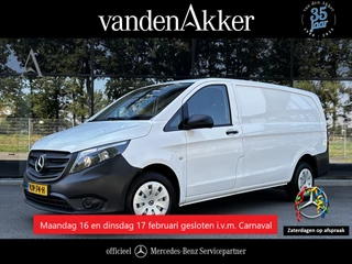 Mercedes-Benz Vito 110 CDI L2 Lang // Trekhaak // Airco // Achterklep // 12 mnd Garantie // Bank // Radio // CV // Betimmering // Wieldoppen