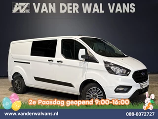 Ford Transit Custom 2.0 TDCI 130pk L2H1 Dubbele Cabine Euro6 Airco | 6-Zits | LED | Cruisecontrol | Trekhaak Parkeersensoren, Verwarmde voorruit