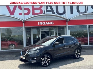 Hoofdafbeelding Nissan QASHQAI Nissan QASHQAI 1.3 DIG-T AUT. 160PK TEKNA PANO-DAK LED NAVI CAMERA AIRCO LMV