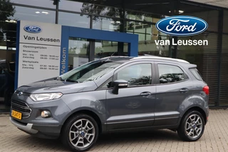 Ford EcoSport 125PK TITANIUM CAMERA TREKHAAK STOEL/VOORRUITVERW. LEDER P-SENSOREN CLIMA LM-VELGEN DEALERONDERHOUDEN