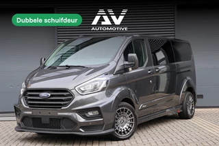 Ford Transit Custom 320 2.0 TDCI L2H1 MS-RT | ACC | BLIS | L+R Schuifdeur | SORTIMO | CarPlay | Navigatie | Camera | Stoelverwarming | 3-Zitter | PPF Folie | Lederen bekleding | Spoiler-pakket | Nieuwe APK