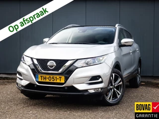Nissan QASHQAI 1.2 N-Connecta (116 PK) 2e-Eig. & Nwe Motor + Autom. BOVAG-Garantie. NL-Auto, Trekhaak, Panoramadak, Navigatie, Cruisecontrol, Keyless-Entry/Start, Achteruitrijcamera, Bluetooth, Parkeersensoren-V+A, DAB Licht-Zicht-Pakket, Lm-Velgen-18Inch, Privacy-Glas