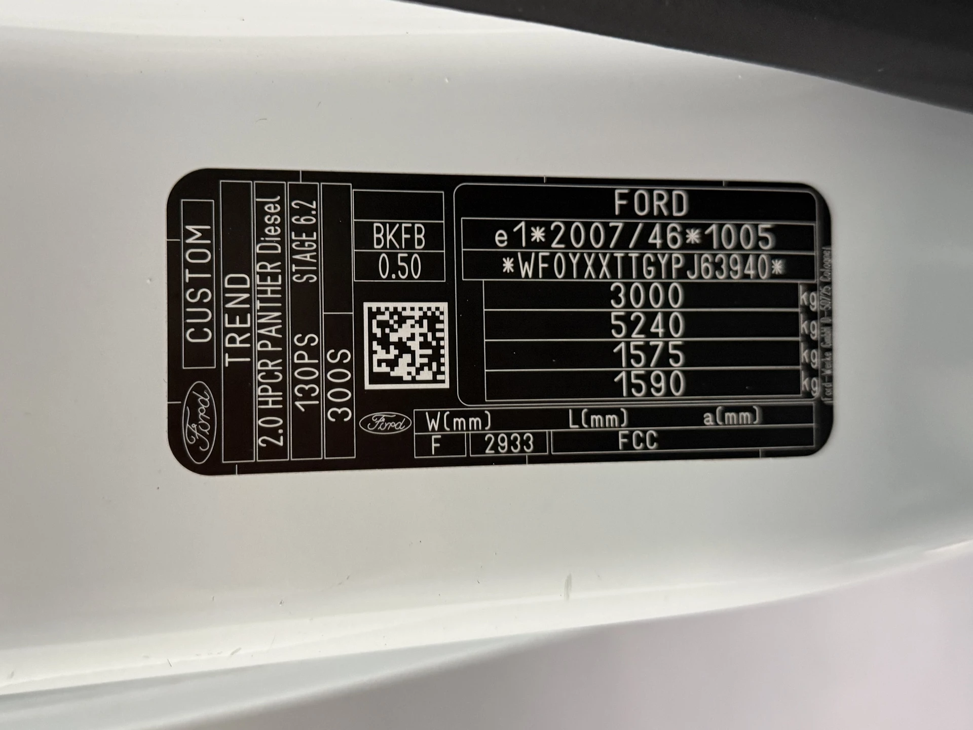 Hoofdafbeelding Ford Transit Custom