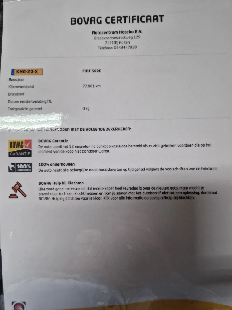 Hoofdafbeelding Fiat 500C