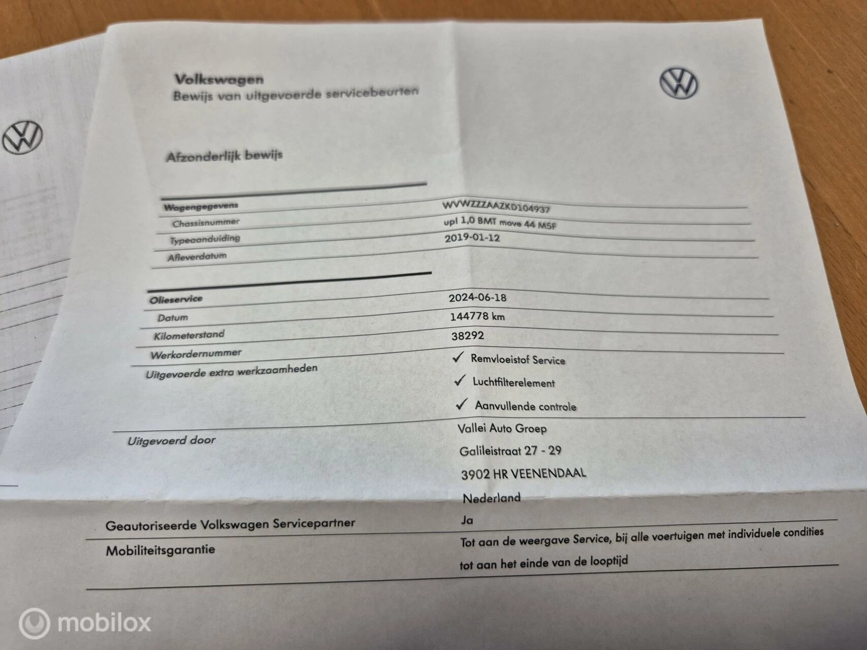 Hoofdafbeelding Volkswagen up!