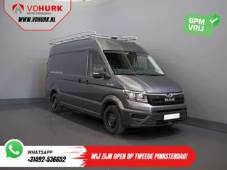MAN TGE 35 2.0 180 pk DSG Aut. L3H3 BPM VRIJ! Imperiaal+Ladder/ Carplay/ Gev.stoel/ Inrichting/ Camera/ PDC/ Cruise/ Trekhaak/ Airco