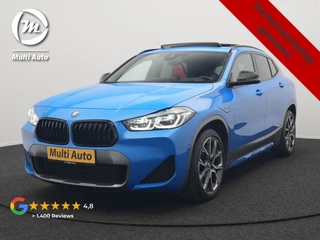 BMW X2 xDrive25e M Sport PHEV 220pk Dealer O.H. | Trekhaak Afn. | Panodak | Adaptive Cruise | Head Up | Camera | Harman / Kardon | Lederen Competition Stoelen Memory & Verwarmd | Keyless | 19"L.M | Sfeerverlichting | Navigatie | DAB | Plug