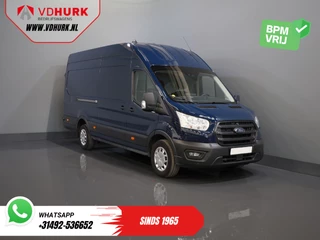 Ford Transit 350 2.0 TDCI 170 pk Aut. Jumbo L4H3 RWD BPM VRIJ! 270 Gr. Deuren/ Climate/ Betimmerd/ Camera/ Carplay/ Cruise/ PDC