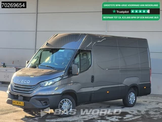 Iveco Daily 35S21 3.0L Automaat L2H2 210PK 3,5t Trekhaak LED ACC Airco Cruise Camera Parkeersensoren Velgen Euro6 L2 12m3 Airco Trekhaak