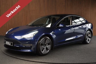 Hoofdafbeelding Tesla Model 3 Tesla Model 3 Long Range AWD 78 kWh Autopilot ACC Stuurverw. PDC Leer Navi Panoramadak 360° Elektr. achterklep Stoelverwarming voor & achter Climate voor & achter LM velgen BTW auto! Nieuw!