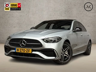 Mercedes-Benz C-Klasse 300 e AMG Line 279Pk Automaat (PANORAMADAK, APPLE CARPLAY, GROOT NAVI, BURMESTER, CAMERA, SPORTSTOELEN, SFEERVERLICHTING, STOELVERWARMING, NIEUWSTAAT)