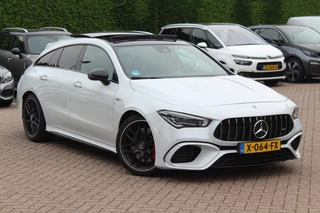 Mercedes-Benz CLA Shooting Brake AMG 45 S 4MATIC+ Premium Plus 52.438 km! / Panoramadak / 360Camera / Sportuitlaat / Schaalstoelen / Burmester / DAB / Dodehoek / Matrix LED / Memory seats / Navigatie