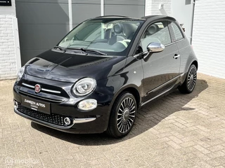 Fiat cabrio 0,9 lounge 16 inch Navi Pdc Leder bekleding