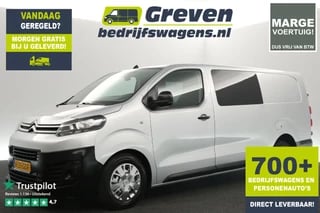 Citroën Jumpy 2.0 BlueHDI L3H1 Marge | Dubbele Cabine | 5 Persoons | Airco Carplay Cruise Navi PDC Trekhaak