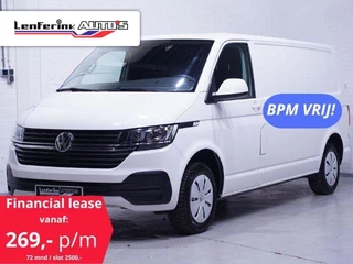 Volkswagen Transporter 2.0 TDI 110 pk L2H1 Nwe Model NAP, Airco Trekhaak, Cruise Control, Laadruimte Pakket, 2-Zits