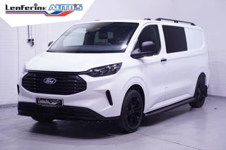 Ford Transit Custom 2.0 TDCI 136 pk L2 Dubbel Cabine Black&White Edition 19" LMV, Treeplanken, Dakrails, Laadruimte Pakket,  Apple Carplay, 6-Zits