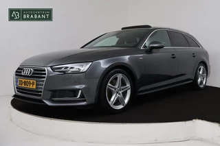 Audi A4 Avant 2.0 TFSI MHEV Sport S line black edition (PANORAMADAK, TREKHAAK, CRUISE, NAVIGATIE, STOELVERWARMING, CAMERA)