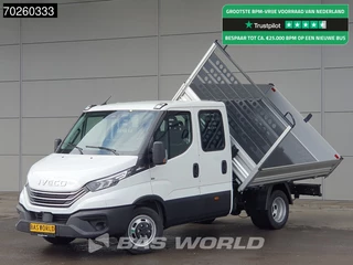 Iveco Daily 35C21 3-Zijdige Kipper Dubbel Cabine 210PK 3.0L Dubbellucht 3,5t Trekhaak ACC Airco LED Camera CarPlay Euro6 Tipper Benne Kieper Dreiseitenkipper 2m3 Airco