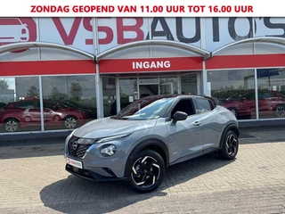 Hoofdafbeelding Nissan Juke Nissan Juke 1.6 HYBRID AUT. N-CONNECTA NARDO-GREY NAVI TREKHAAK CAMERA AIRCO LMV PDC