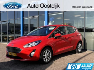 Hoofdafbeelding Ford Fiesta Ford Fiesta 1.0 EcoBoost Titanium 125PK Automaat Adaptieve Cruise Camera Blind-Spot Climate Privacy Glass Parkeersensoren *Dealer Onderhouden*