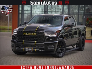Dodge Ram 1500 Limited Night H.O 540HP 706Nm | Massage + Full Option | De Meest Luxe en Volle Pick-Up in zijn Klasse | Comfortabele Dubbele Cabine met Royale 5 Zitplaatsen | BPM vrij | Nu Leverbaar uit Voorraad | Voorraad Nr 2295 - 8559