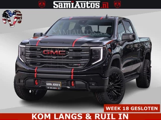 GMC Sierra AT4 6.2 V8 4X4 | VIRTUAL COCKPIT | LPG | HUD | BOM VOL | DC | RAM DEALER NEDERLAND | Dubbele Cabine met Royale 5 Zitplaatsen | BPM vrij | Nu Leverbaar uit Voorraad | Voorraad Nr 261530 |