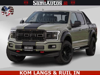 Ford F-150 5.0 V8 4X4 | MAT OLIVE GREEN | BIJTELLING VRIJ | ZEER DIK | CAMERA | 3500KG | PANORAMA | LEDER | GO RHINO ROLLBAR | CRUISE CONTROL | PRINS LPG | BAKFLIP COVER | Deze pick-up is leverbaar met zowel een groot rijbewijs (C) als een klein rijbewijs (B). Laat ons weten wat jouw voorkeur is.