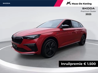 Hoofdafbeelding Škoda Scala Škoda Scala Monte Carlo 1.0 85 kW / 115 pk TSI Hatchback 7 ver Skoda Scala 1.0 TSI Monte Carlo | Velvet red | Navigatie pakket | Travel assist plus | Winter pakket | 1500,- Inruilvoordeel |