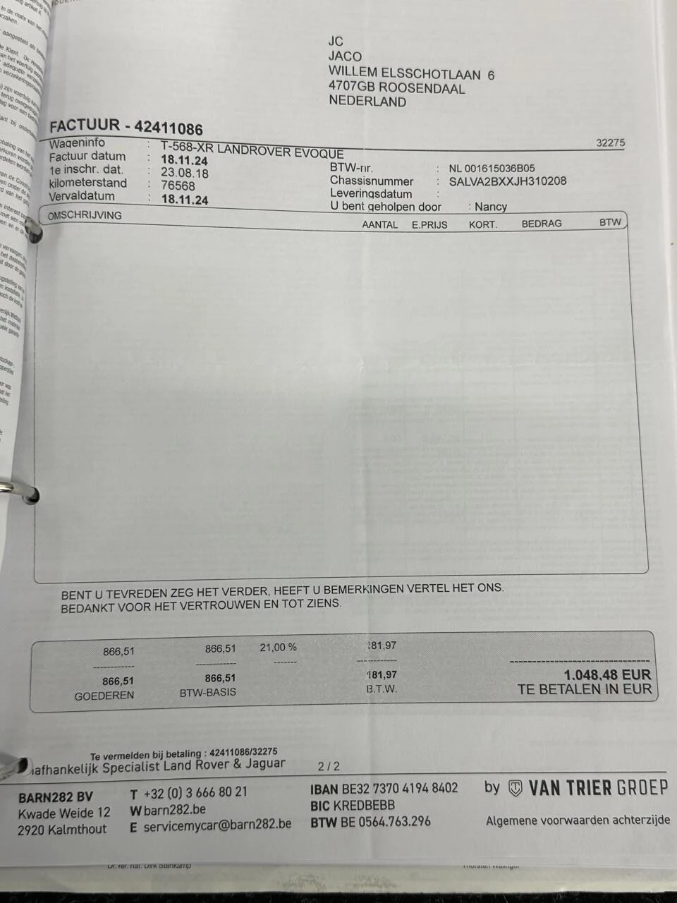 Hoofdafbeelding Land Rover Range Rover Evoque