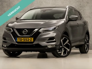 Nissan QASHQAI 1.2 Tekna Deluxe Automaat (NAVIGATIE, 360 CAMERA, LEDER, STOELVERWARMING, ELEK SPORTSTOELEN, KEYLESS, GETINT GLAS, TREKHAAK, NIEUWE APK, NIEUWSTAAT)