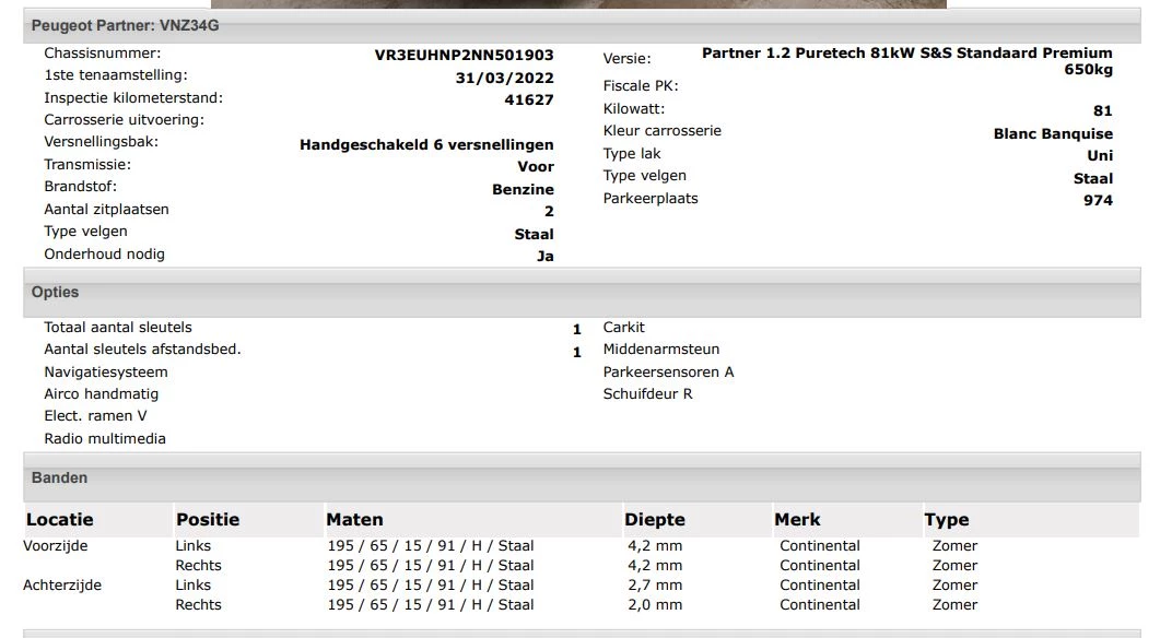 Hoofdafbeelding Peugeot Partner