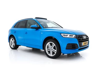 Audi Q5 50 TFSI e quattro S edition (INCL.BTW) *PANO | LEATHER-FABRIC | FULL-LED | DIGI-COCKPIT | NAVI-FULLMAP | HEATED-SPORTSEATS | KEYLESS | DAB+ | CAMERA | PRIVACY-GLASS | SHIFT-PADDLES | ECC | PDC | CRUISE | 19''ALU*