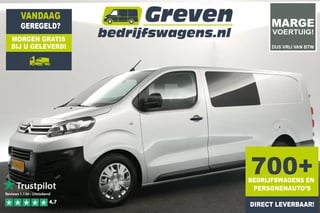 Citroën Jumpy 2.0 BlueHDI L3H1 Marge | DC | 5 Persoons | Airco Carplay Cruise Navi PDC Elektrpakket Trekhaak