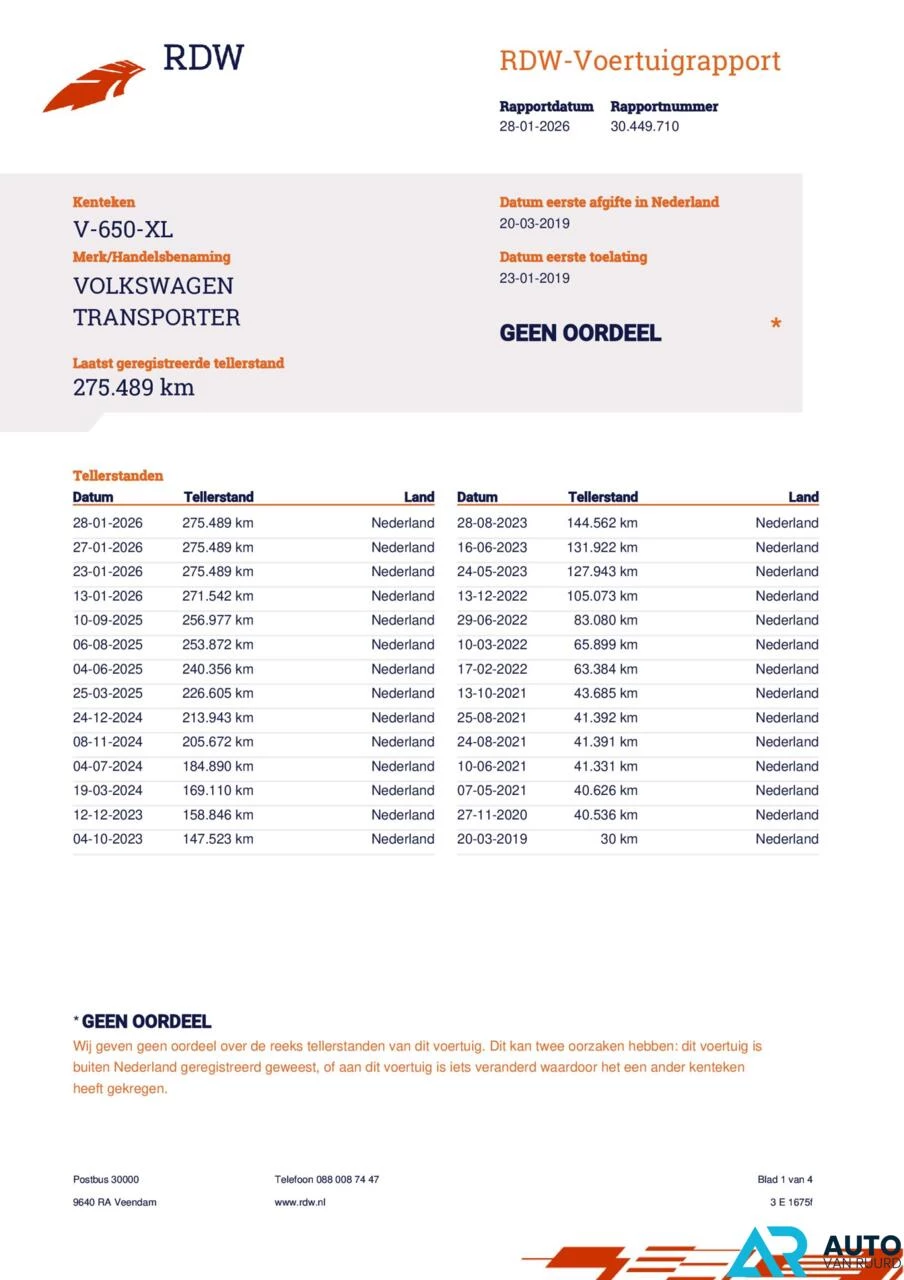 Hoofdafbeelding Volkswagen Transporter