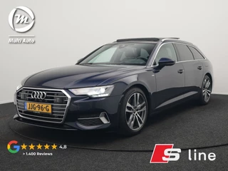 Audi A6 Avant 50 TFSI e quattro S Line Panodak Plug In Hybrid 300pk PHEV | Trekhaak | Head Up | Bang & Olufsen | Lederen Sportstoelen Verwarmd | Adaptive Cruise | Apple Carplay | Camera | Blis | Navigatie | Virtual | DAB |