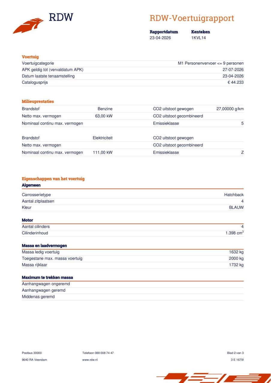 Hoofdafbeelding Chevrolet Volt