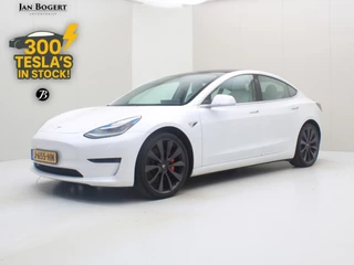 Hoofdafbeelding Tesla Model 3 Tesla Model 3 Performance AWD 486pk 75 kWh [ WIT LEDER+AUTOPILOT+530KM WLTP+PREMIUM AUDIO ]