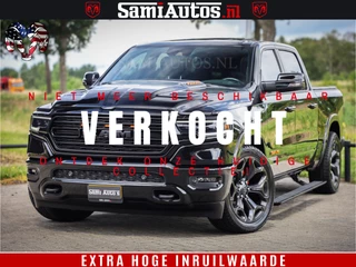 Dodge Ram 1500 LIMITED | 5.7 V8 HEMI | HUD | BOM VOL | LUCHTVERING | PANORAMA | ADAPTIVE CRUISE | 360 CAM | 3500KG | LEDER | DUBBELE CABINE | BPM VRIJ | LANE ASSIST | APPLE CARPLAY