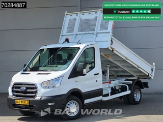 Ford Transit 170pk Kipper Dubbellucht 3,5t Trekhaak Airco Cruise Euro6 Tipper Benne Kieper Airco Trekhaak Cruise control