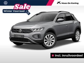 Volkswagen T-Roc Life Edition 1.0 TSI 116 pk 6 versn. Hand · Airconditioning automatisch, 2-zone (climatronic) · Privatelease vanaf €,-398 per maand · Incl. inruilvoordeel ·