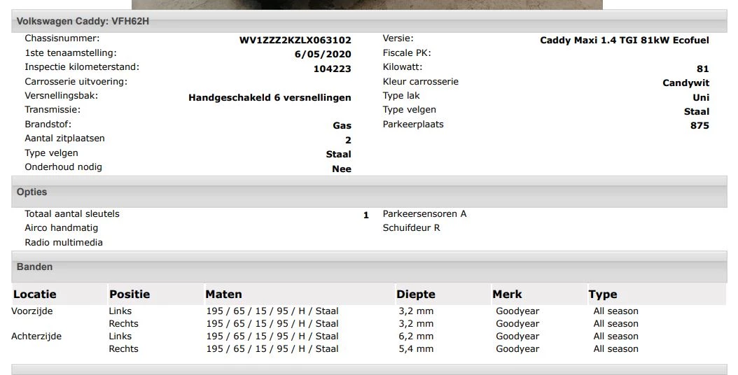 Hoofdafbeelding Volkswagen Caddy