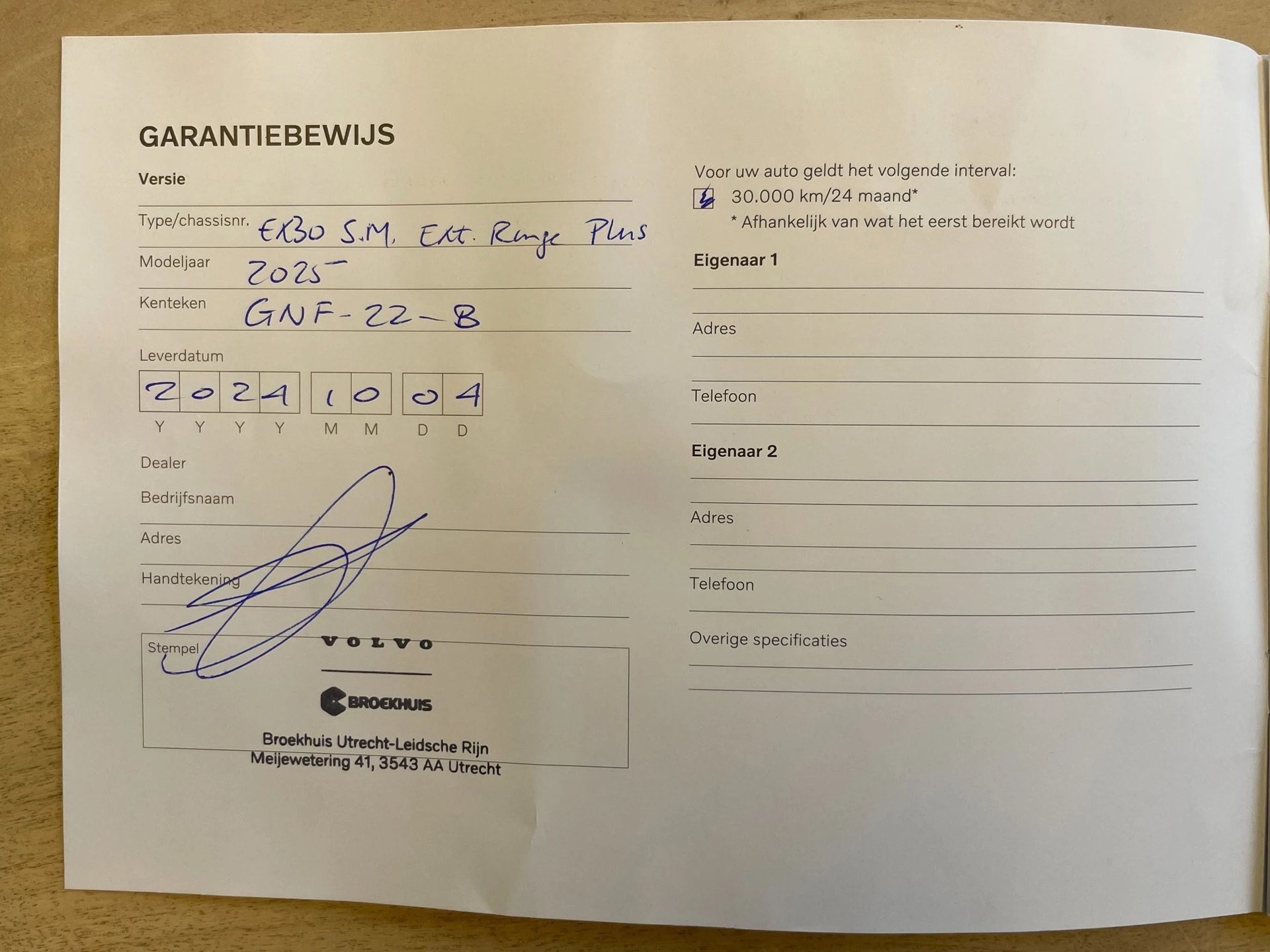 Hoofdafbeelding Volvo EX30