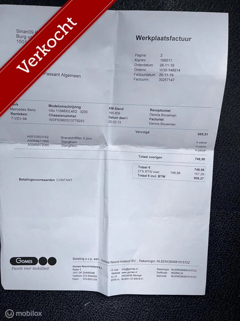 Hoofdafbeelding Mercedes-Benz Vito