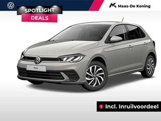 Volkswagen Polo Life Edition 1.0 TSI 95 pk 5 versn. Hand · Airconditioning automatisch, 2-zone (climatronic) ·  Velgen 'essex', 15 inch lichtmetaal · Incl. inruilvoordeel