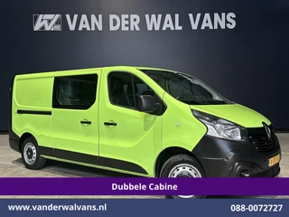 Renault Trafic 1.6 dCi L2H1 Dubbele Cabine Euro6 2x Zijdeur | Airco | 6-zits | Navigatie | Cruisecontrol Trekhaak, Bijrijdersbank, Parkeersensoren