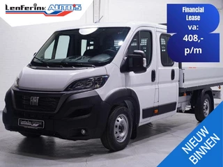 Fiat Ducato 2.2 Mjet 140 pk Dubbel Cabine 7p Pick Up / Open Laadbak Airco, Cruise Control, LxBxH 330x202x40 cm, Nieuw