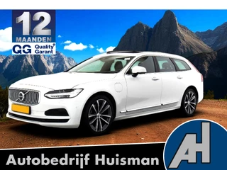 Volvo V90 2.0 T8 Recharge AWD 287kW/390pk Aut8 Inscription PANORAMADAK + HARMAN/KARDON + ADAPT.CRUISE + PILOT ASSIST + STOELVERWARMING&-VENTILATIE + 360 CAMERA + HEAD-UP DISPLAY + STUURVERWARMING + KEYLESS ENTRY&GO + PARKSENSOREN V&A + 19" LM-VELGEN!!